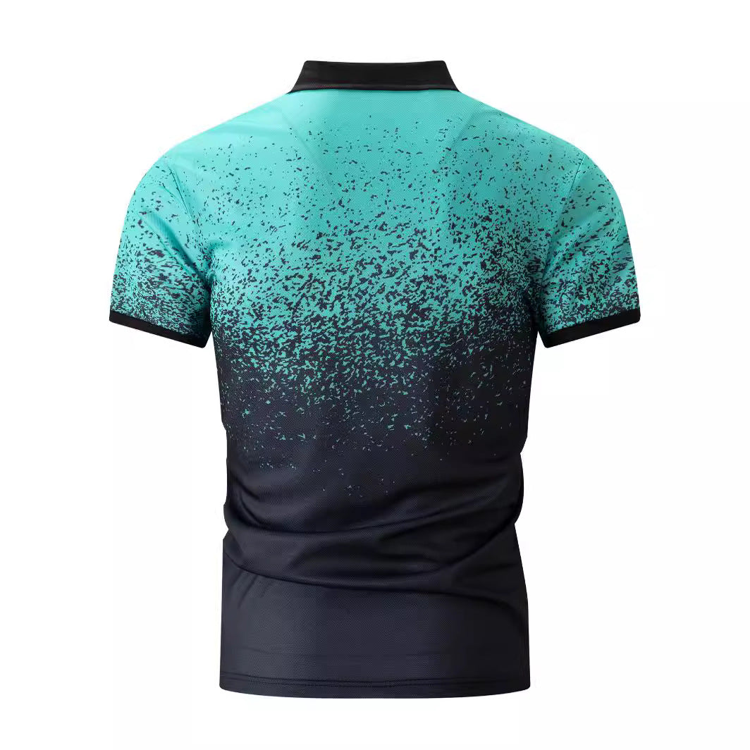 Herren-Gradient-Druck-Performance-Polohemd Drune