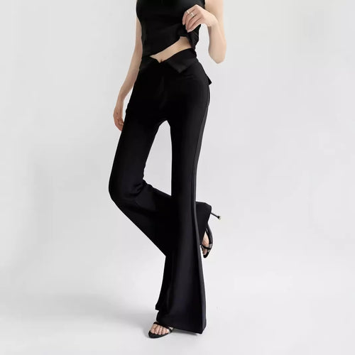 Damen elegante Flared-Hose Drune