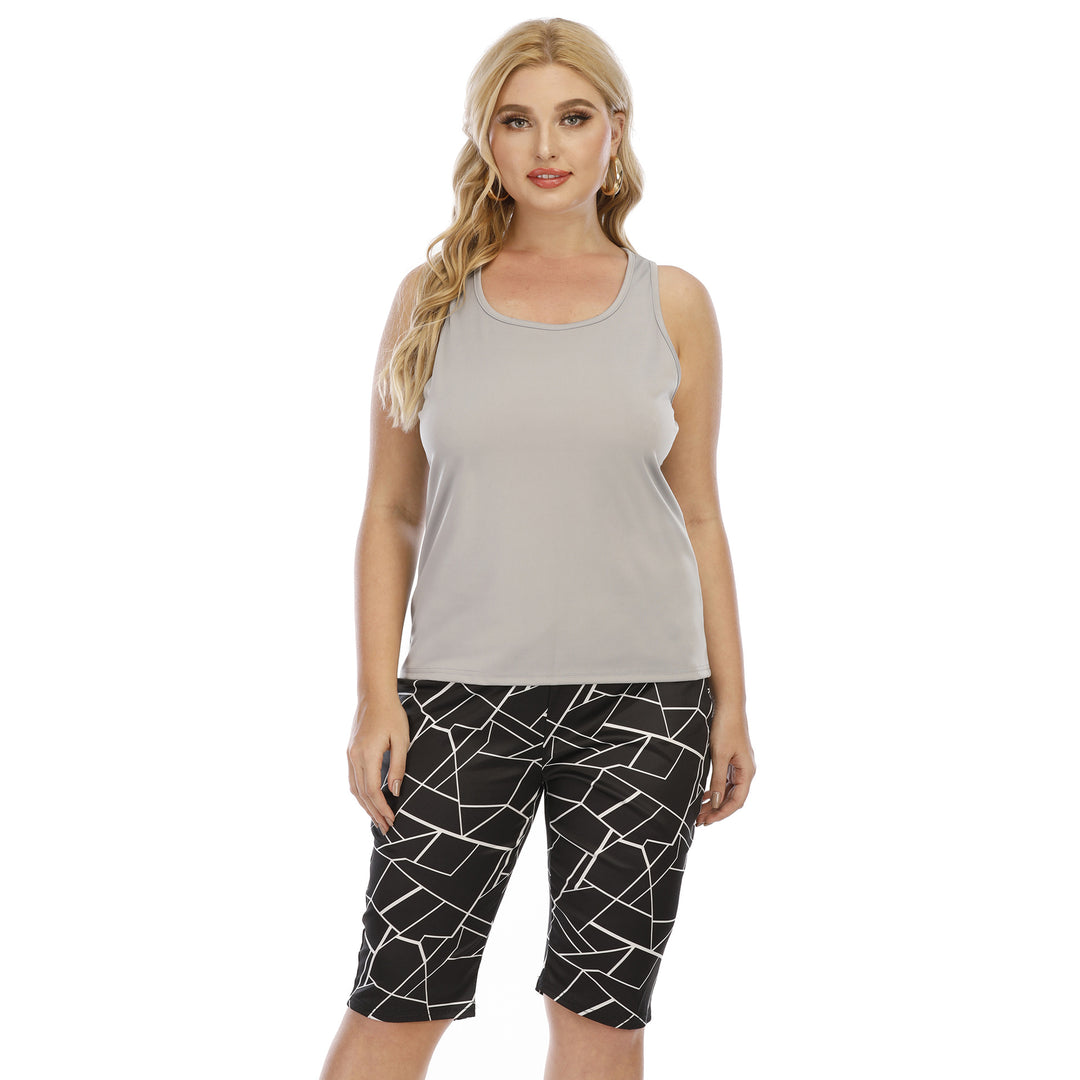 Damen Sportliche Leggings mit geometrischem Muster Drune