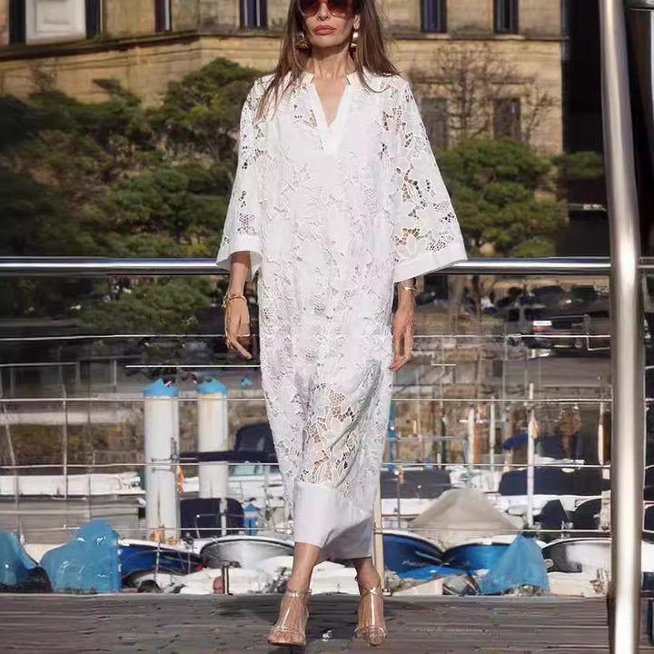 Damen Spitzenkleid im Boho-Stil mit feinen Details Drune