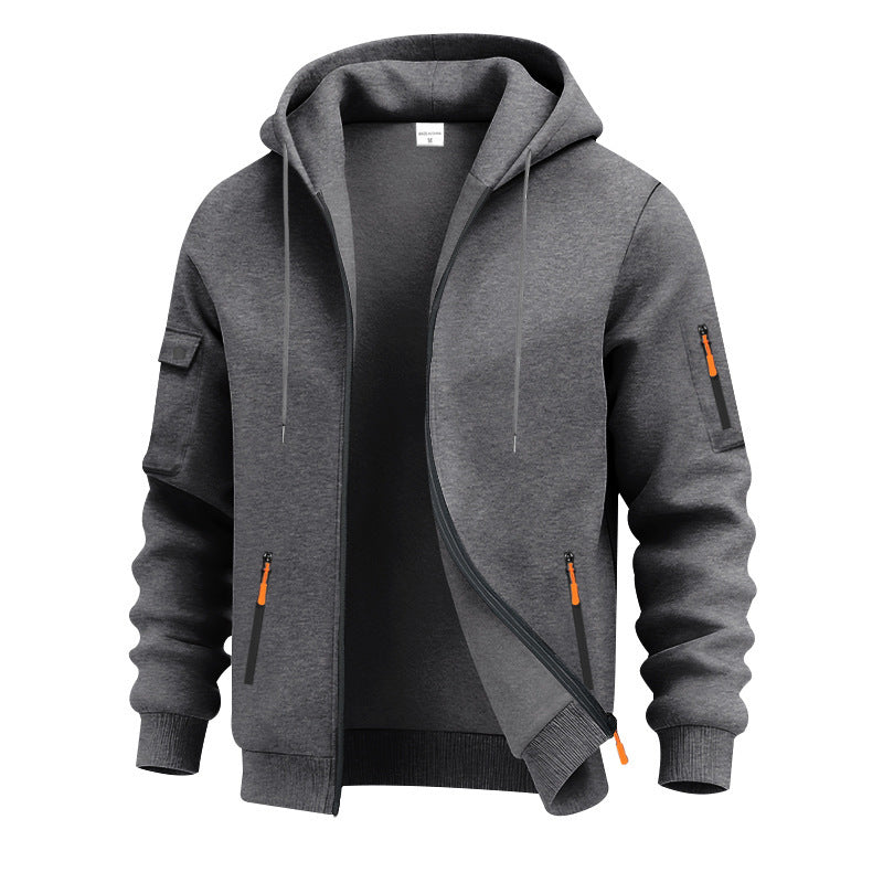 Herren funktionale Kapuzenjacke mit technischen Taschen Drune