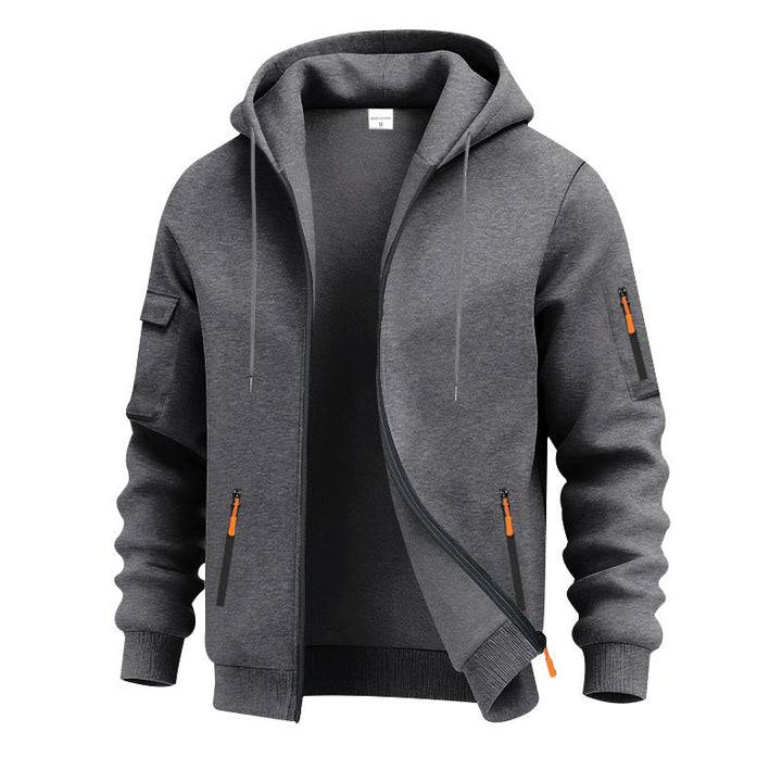 Herren funktionale Kapuzenjacke mit technischen Taschen Drune