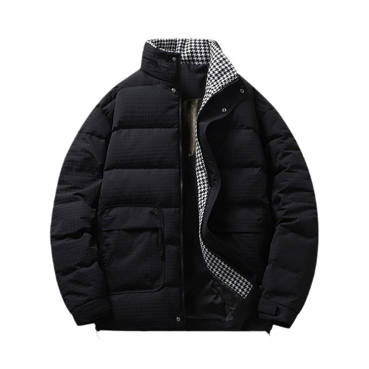 Herren Wattierte Steppjacke mit Hahnentritt-Innenfutter und verstellbarem Saum Drune