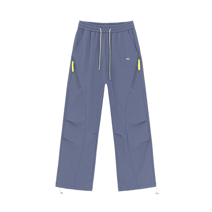 Damen Weite Utility-Trainingshose mit elastischem Bund, Reißverschlusstaschen & verstellbarem Saum Drune
