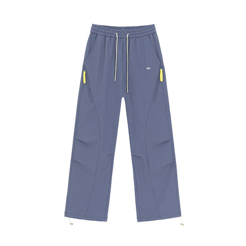 Damen Weite Utility-Trainingshose mit elastischem Bund, Reißverschlusstaschen & verstellbarem Saum Drune