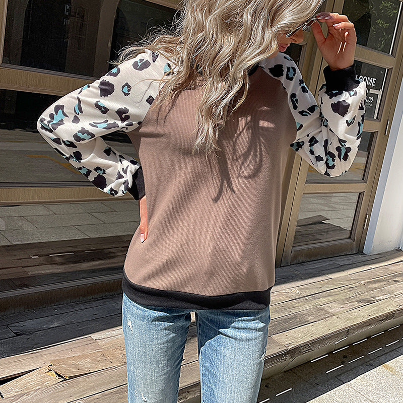 Damen Raglan-Pullover mit Leo-Jacquard-Ärmeln und feinem Rippstrick Drune