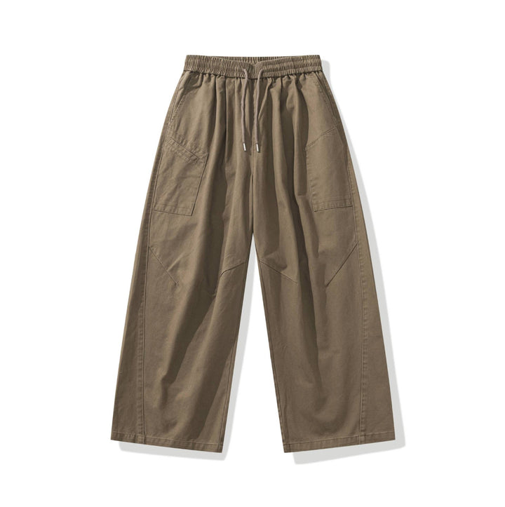 Damen weite Cargo-Hose mit elastischem Bund und Tunnelzug Drune