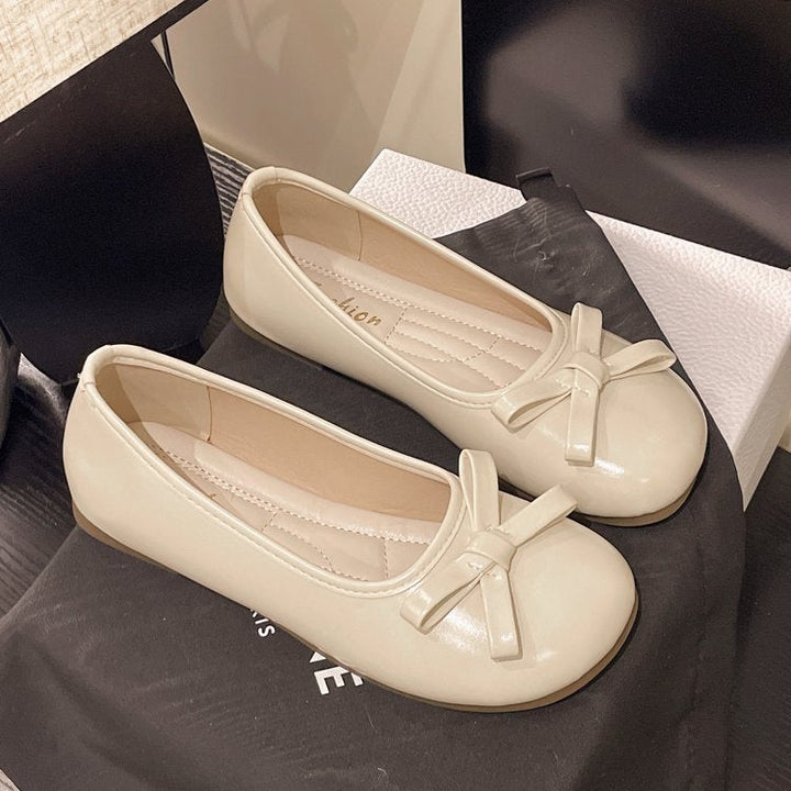 Damen elegante Ballerinas mit zierlichem Schleifenakzent Drune