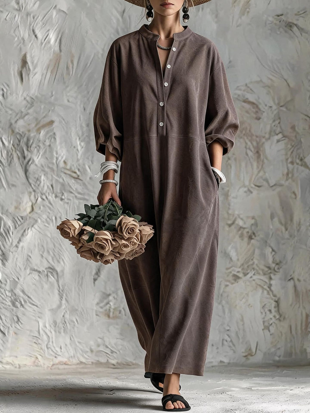 Damen Lässiges Maxikleid Drune