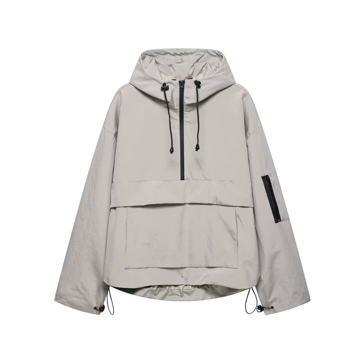 Damen lässige Übergangsjacke mit hohem Kragen und praktischen Taschen Drune