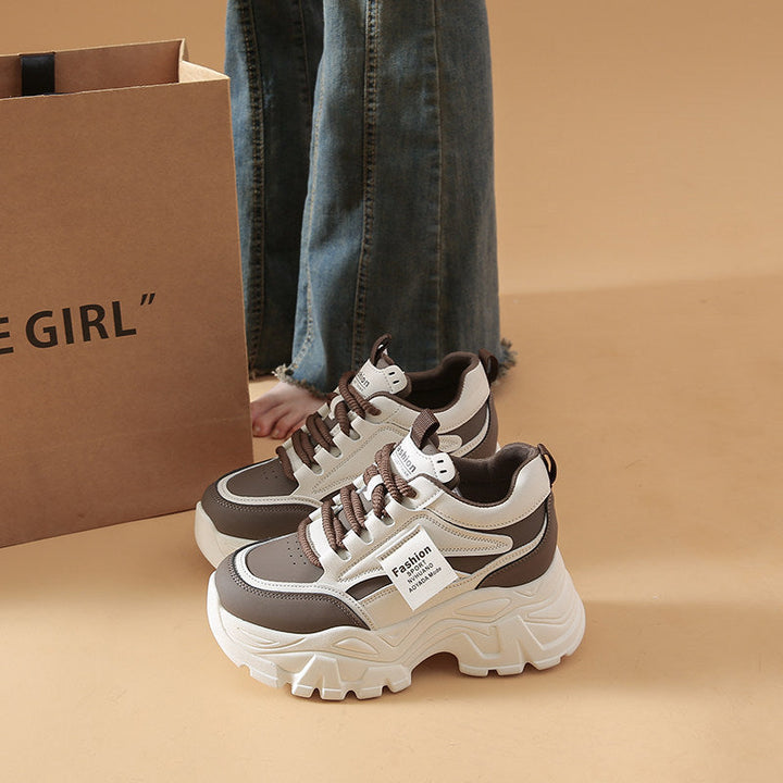 Damen Chunky Sneakers mit großzügiger Profilsohle und atmungsaktivem Obermaterial Drune