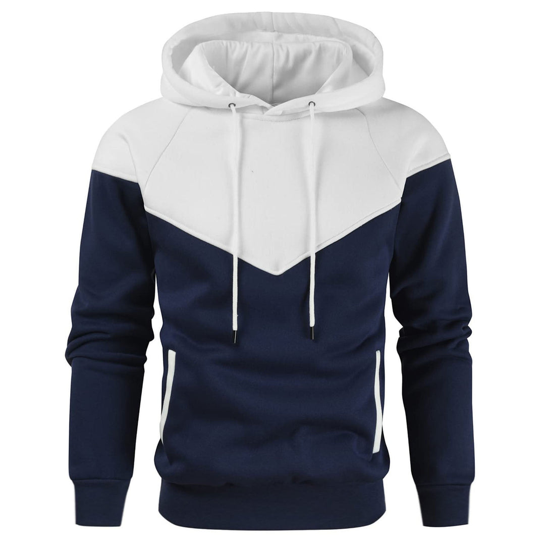 Herren modischer Kapuzenpullover mit geometrischem Farbspiel Drune