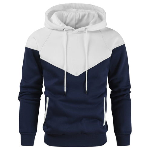 Herren modischer Kapuzenpullover mit geometrischem Farbspiel Drune