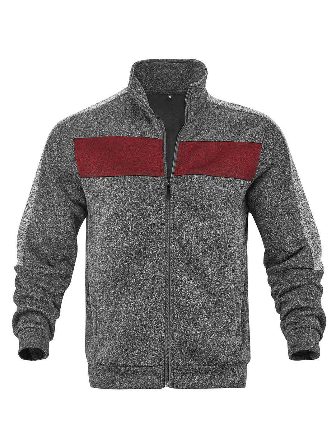 Herren Sportliche Fleecejacke mit hohem Kragen und reflektierenden Akzenten Drune