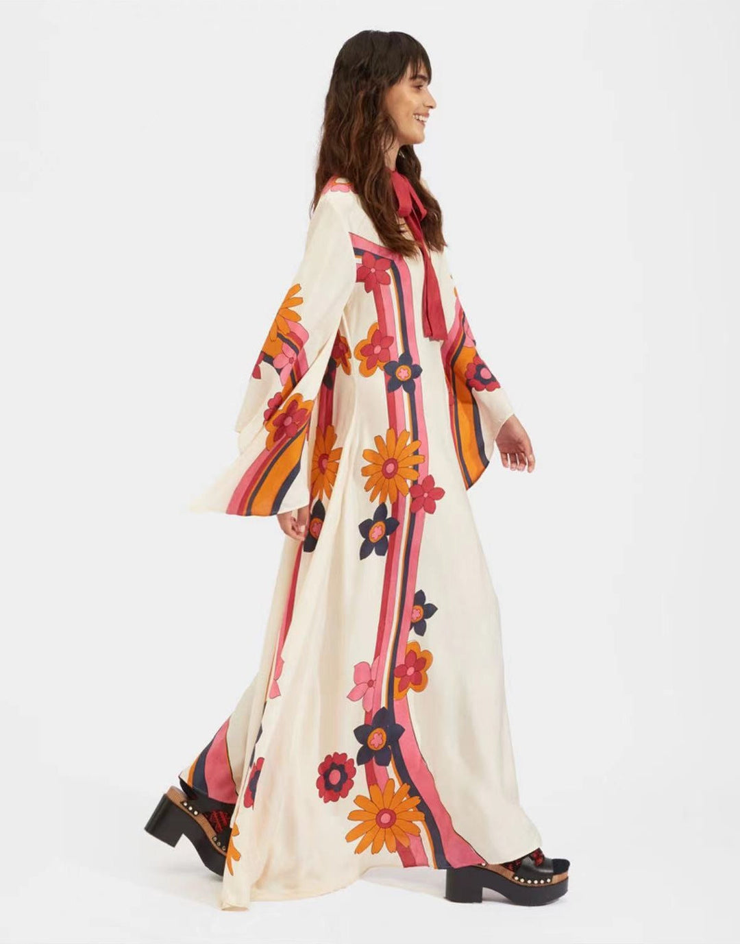 Drune | Bedrucktes Dreiviertelarmkleid