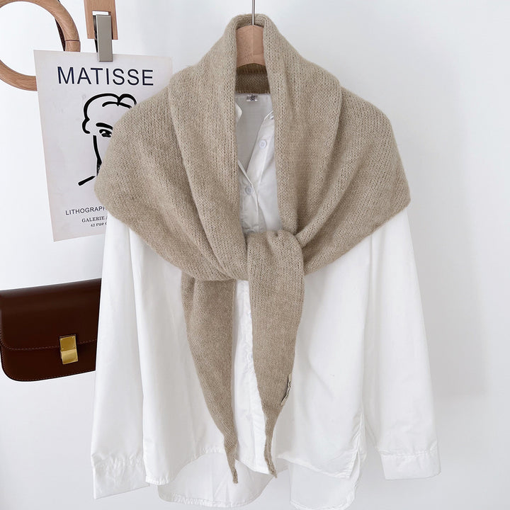 Damen Kuscheliger Wickelponcho mit modernen Fransen und elegantem Design Drune