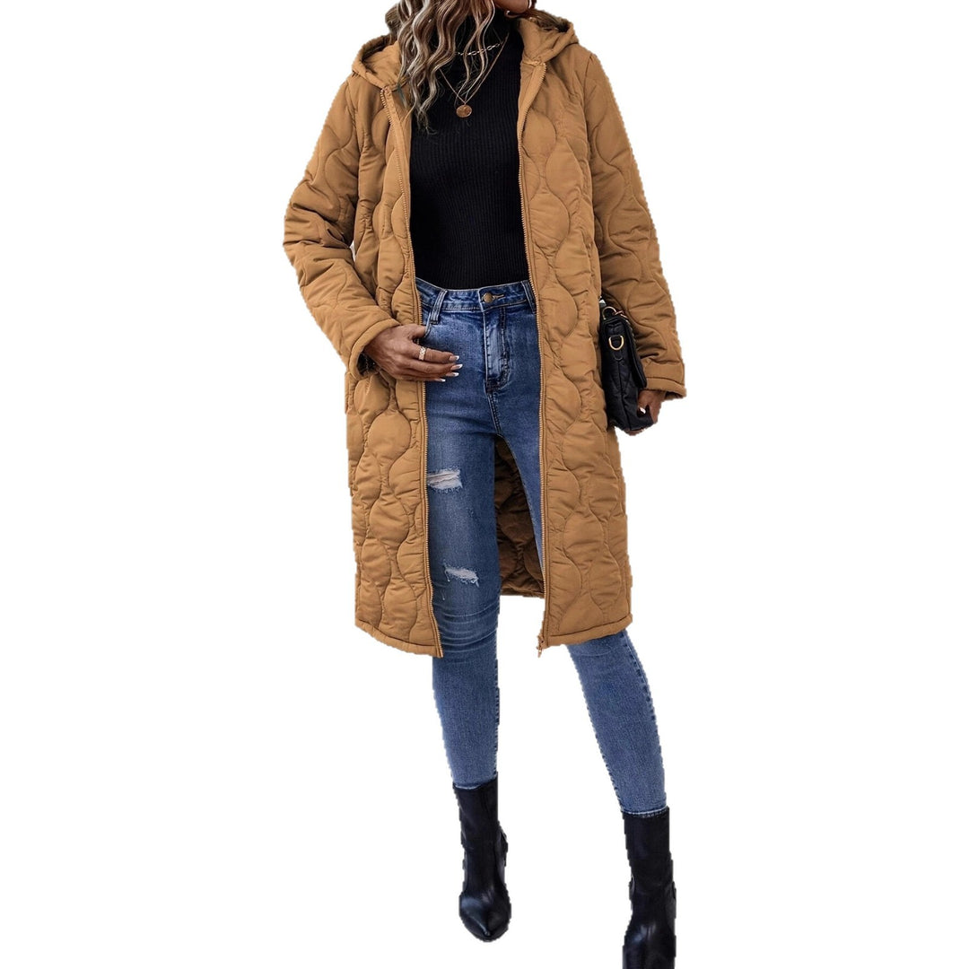 Damen Kapuzenjacke mit eleganter Steppung und langen Ärmeln Drune