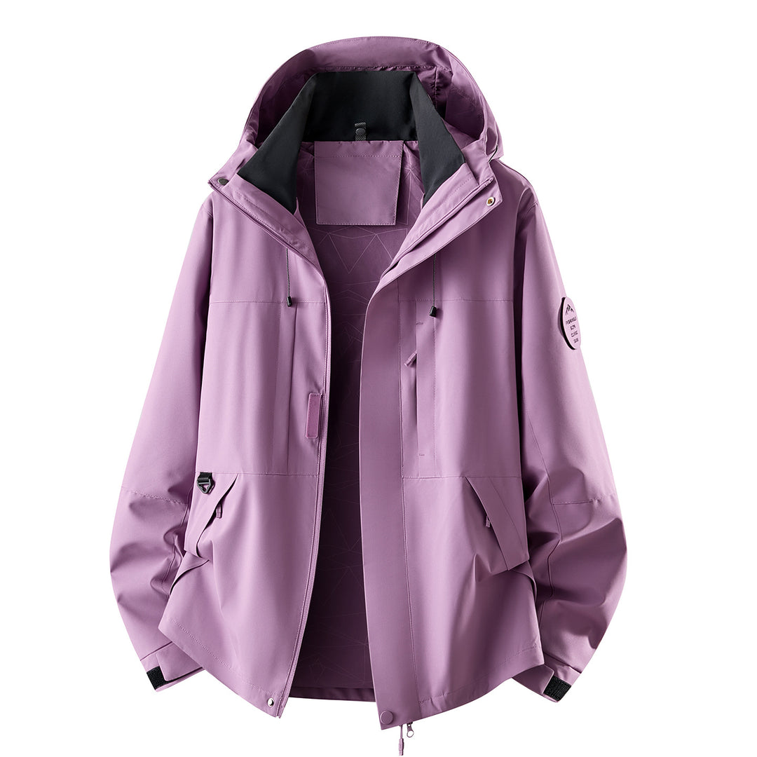 Herren Wasserabweisende Oversize-Outdoorjacke mit Kapuze, atmungsaktivem Softshell & Utility‑Taschen Drune