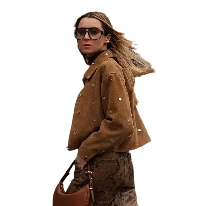 Damen Kurzjacke mit Perlen Drune
