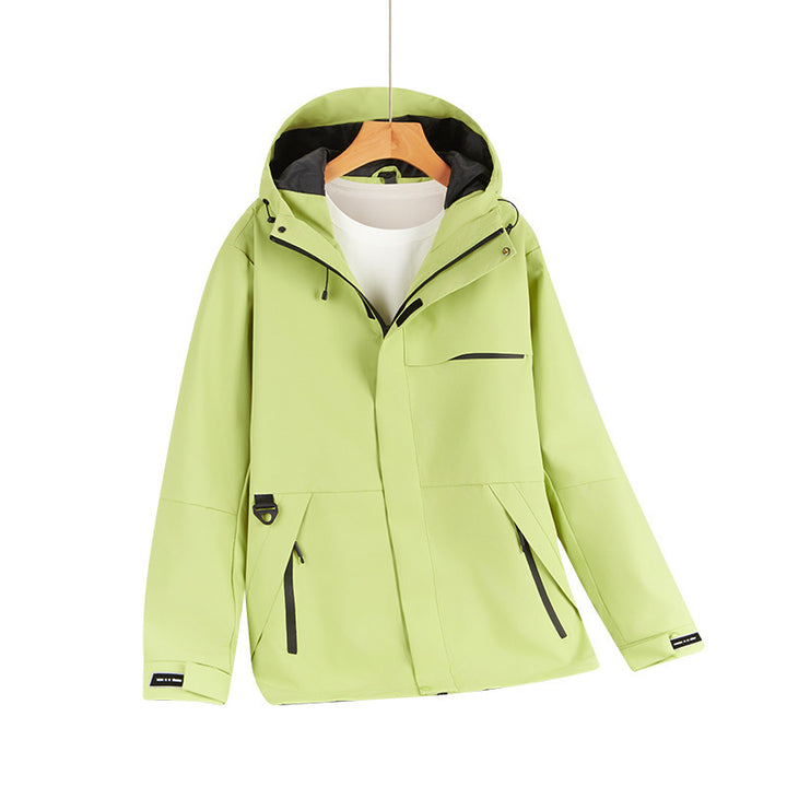 Herren Wasserabweisende Softshell-Kapuzenjacke mit verdeckten Reißverschlüssen und urbanem Schnitt Drune