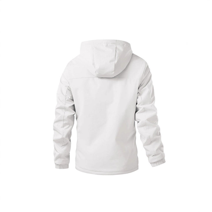 Herren Wetterfeste Kapuzenjacke mit wärmendem Teddyfleece-Inlay und verdecktem Frontreißverschluss Drune
