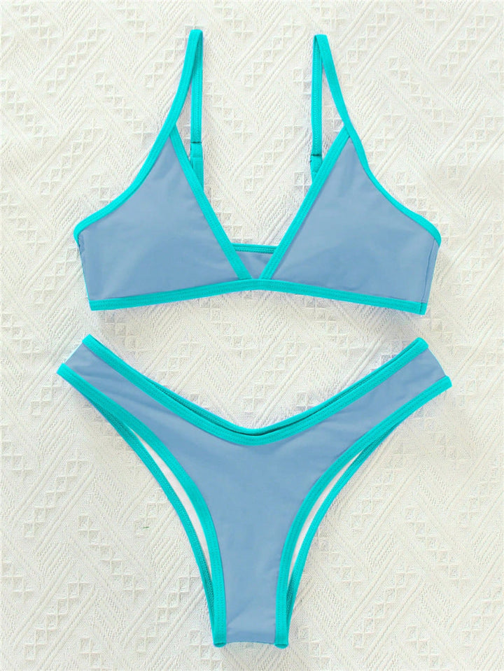 Damen Triangel-Bikini mit eleganter Naht und sportlichem Schnitt Drune