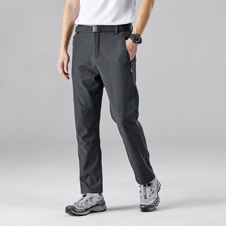 Herren Softshell-Trekkinghose mit ergonomischen Knien, elastischem Bund und Reißverschlusstaschen Drune