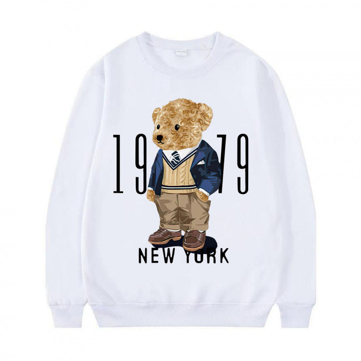 Damen Gemütlicher Sweatshirt mit Bärenmotiv Drune