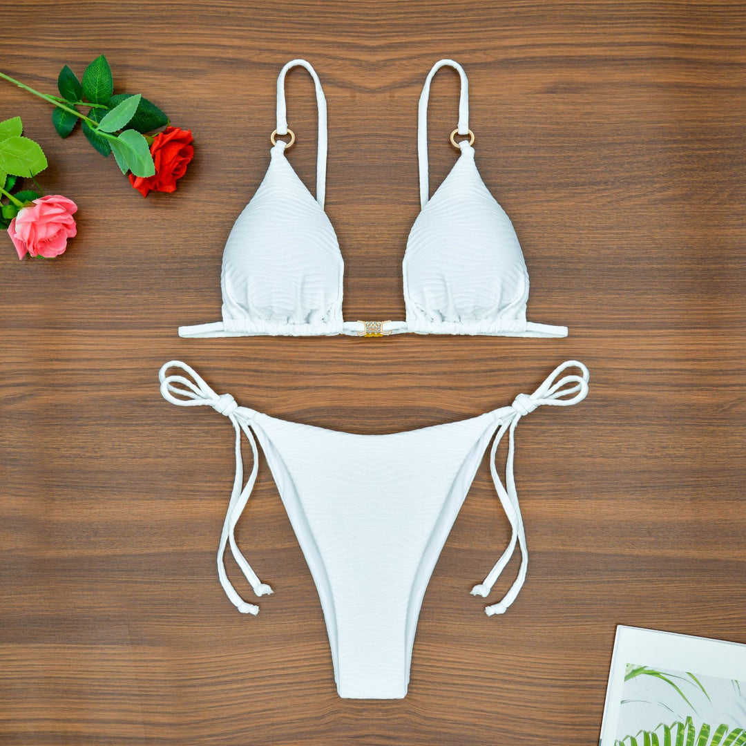 Damen Hochwertiges Triangel-Bikini-Set mit verstellbaren Trägern Drune
