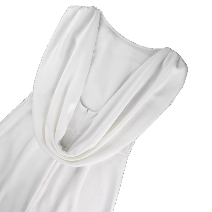 Damen Wickelkleid mit voluminösem Kragen und schimmerndem Finish Drune