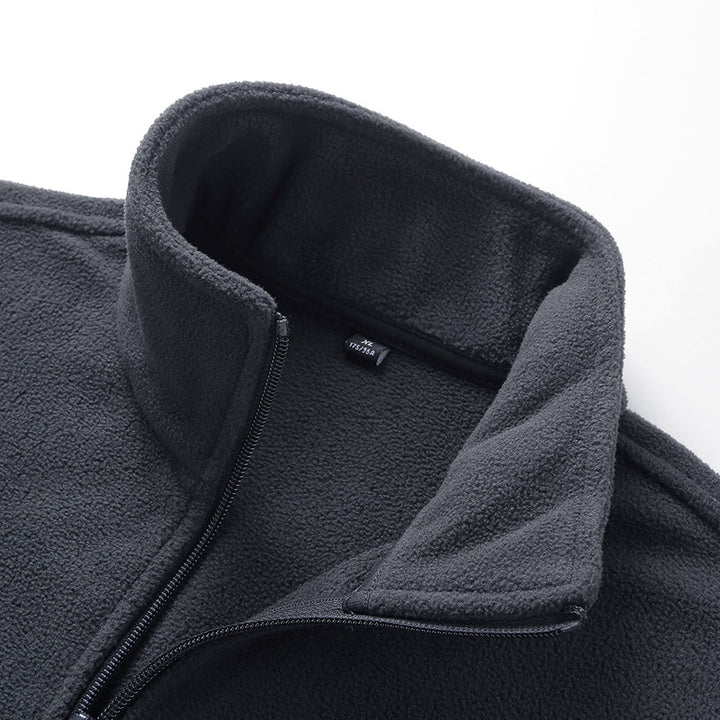 Herren Microfleece-Thermoweste mit windabweisender Front, Stehkragen und verdeckten Seitentaschen Drune