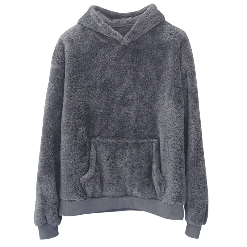 Damen kuscheliger Kapuzenpullover aus Fleece Drune