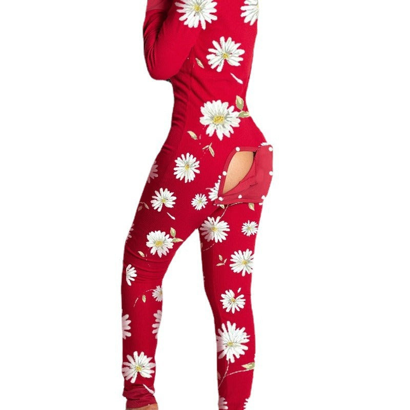 Damen Onesie mit Herzmotiv und kuscheligem Stoff Drune