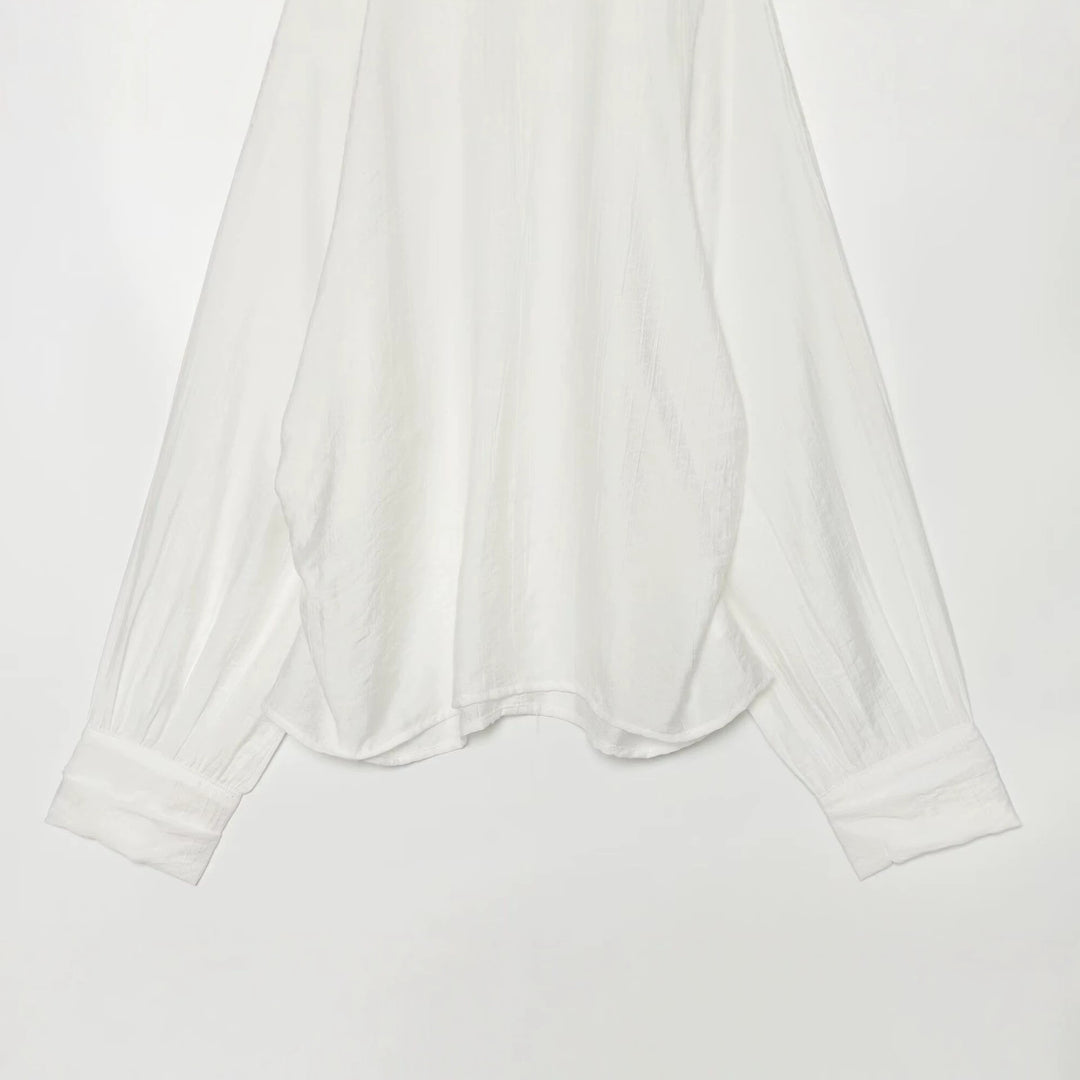 Damen Oversize-Bluse mit Ballonärmeln, Rundhalsausschnitt und weicher Viskosequalität Drune