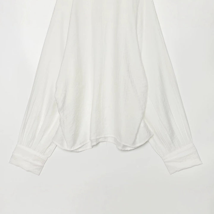 Damen Oversize-Bluse mit Ballonärmeln, Rundhalsausschnitt und weicher Viskosequalität Drune