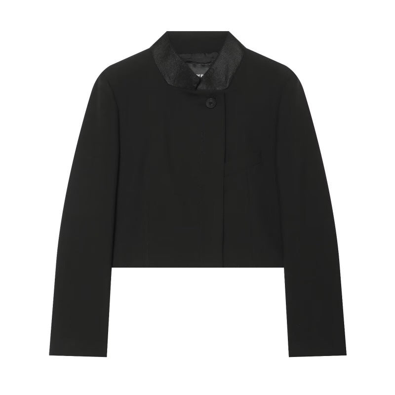 Damen Hochtaillierte weite Cropped‑Hose mit Bundfalten und elegantem Fall Drune