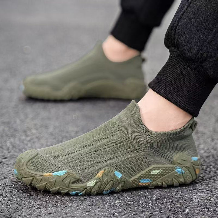 Herren Elastischer Strick-Fußschuh mit rutschfester, gemusterter Profilsohle Drune