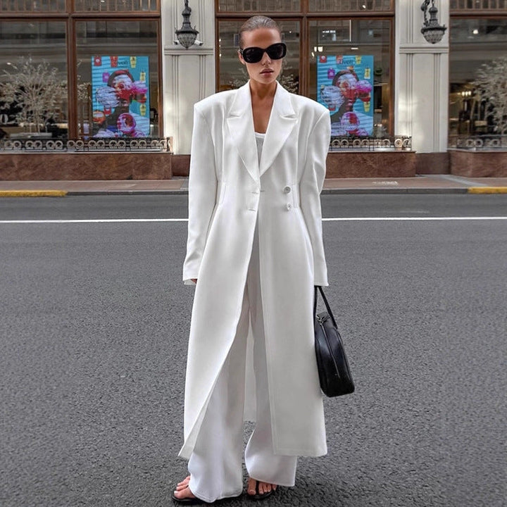 Damen Modische Oversized-Blazerjacke mit tailliertem Schnitt und eleganten Details Drune