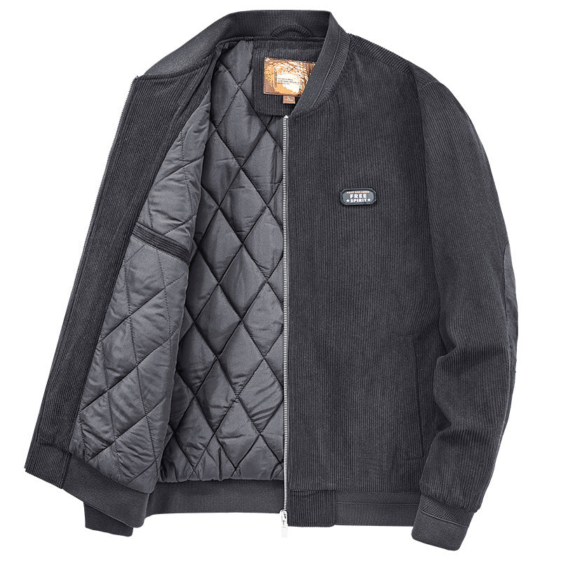 Herren Cord-Blouson mit gesteppter Thermo-Fütterung und Rippbündchen Drune