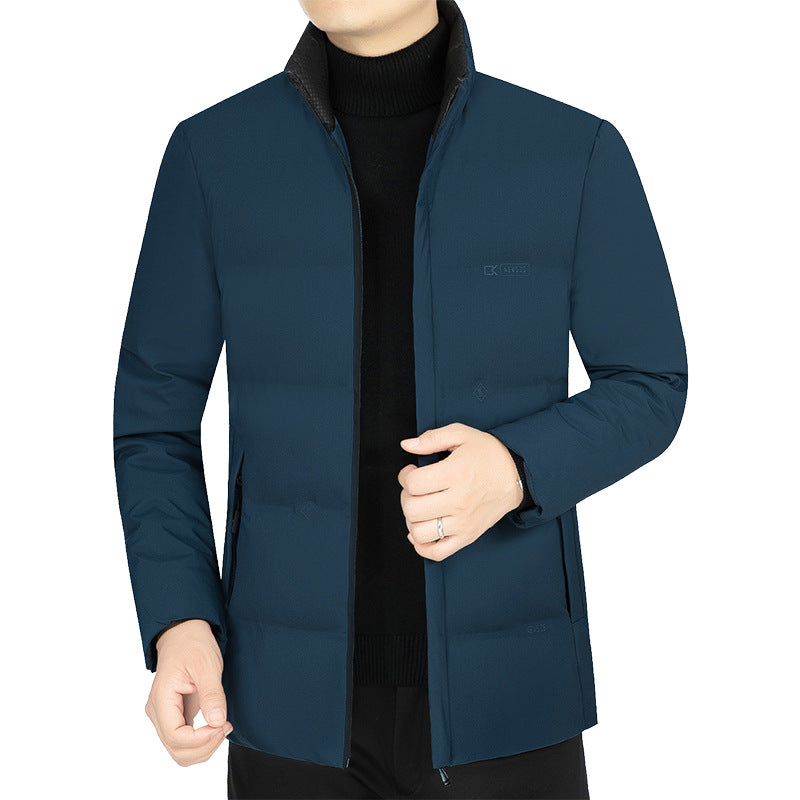 Herren Leicht wattierte Stehkragen-Funktionsjacke mit schlanker Silhouette Drune