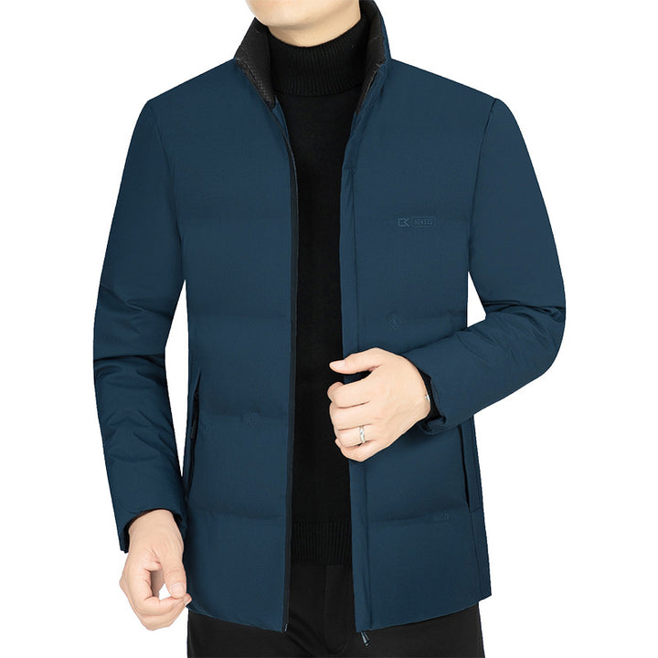 Herren Leicht wattierte Stehkragen-Funktionsjacke mit schlanker Silhouette Drune