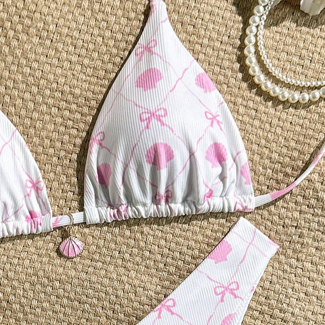 Damen Triangel-Bikini mit verspieltem Muschel-Design Drune