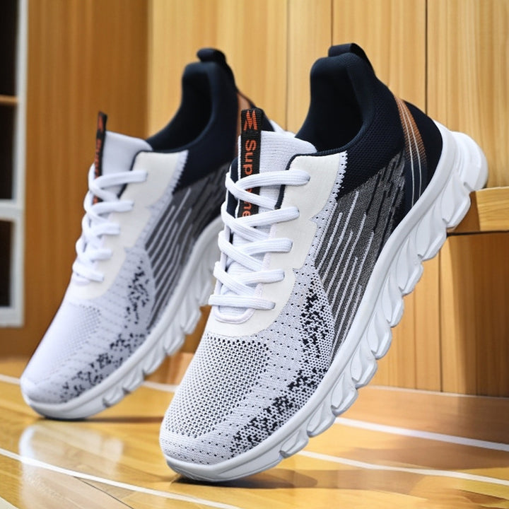 Herren nan atmungsaktive leichte Laufsneaker mit gestricktem Obermaterial und dämpfender EVA-Sohle Drune