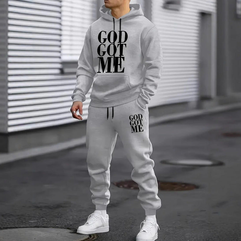 Herren Fragen Hoodie und Jogginghose Set Drune