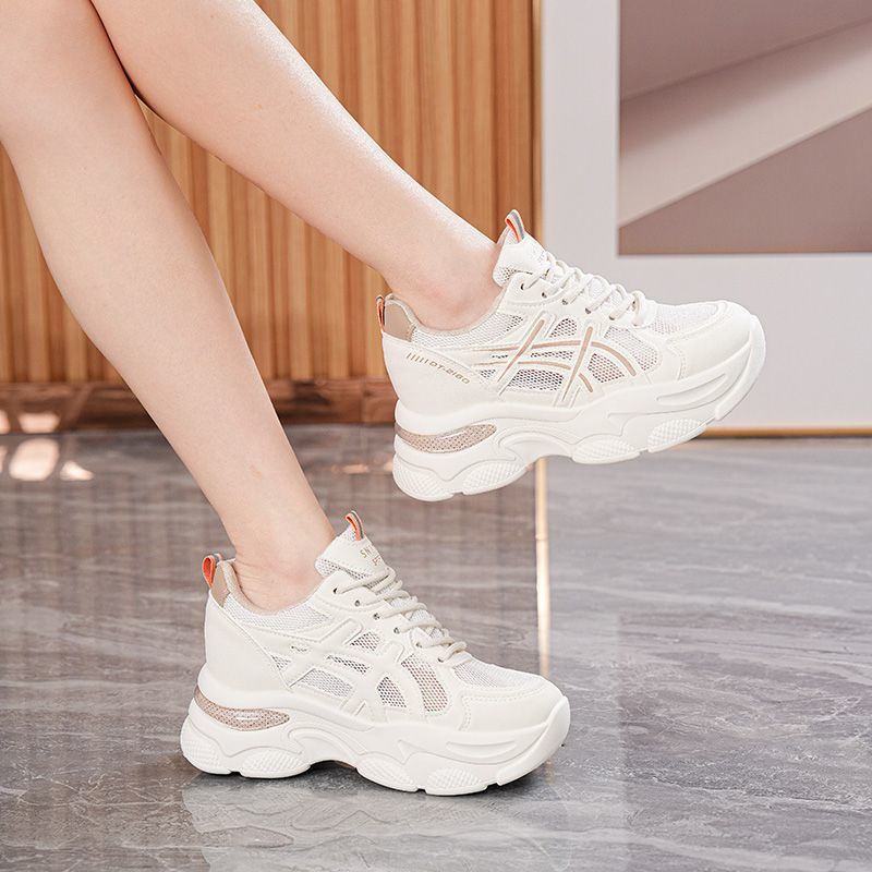 Damen Sportliche Sneaker mit atmungsaktivem Mesh und dämpfender Sohle Drune