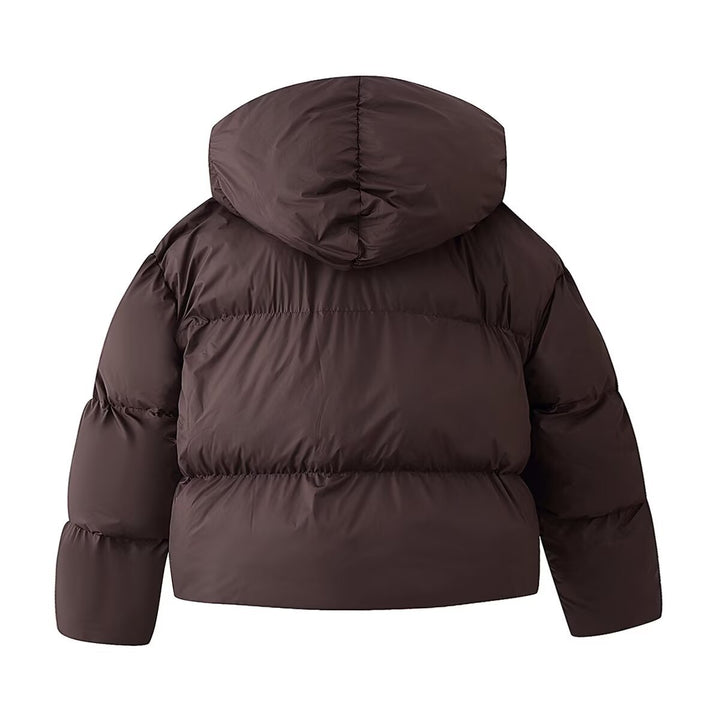 Damen Kurzgeschnittene Steppjacke mit voluminösem Schalkragen und Wattierung Drune