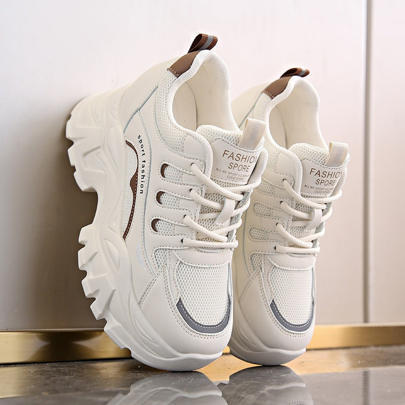 Damen Sportliche Sneakers mit atmungsaktivem Mesh-Obermaterial und dämpfender Sohle Drune