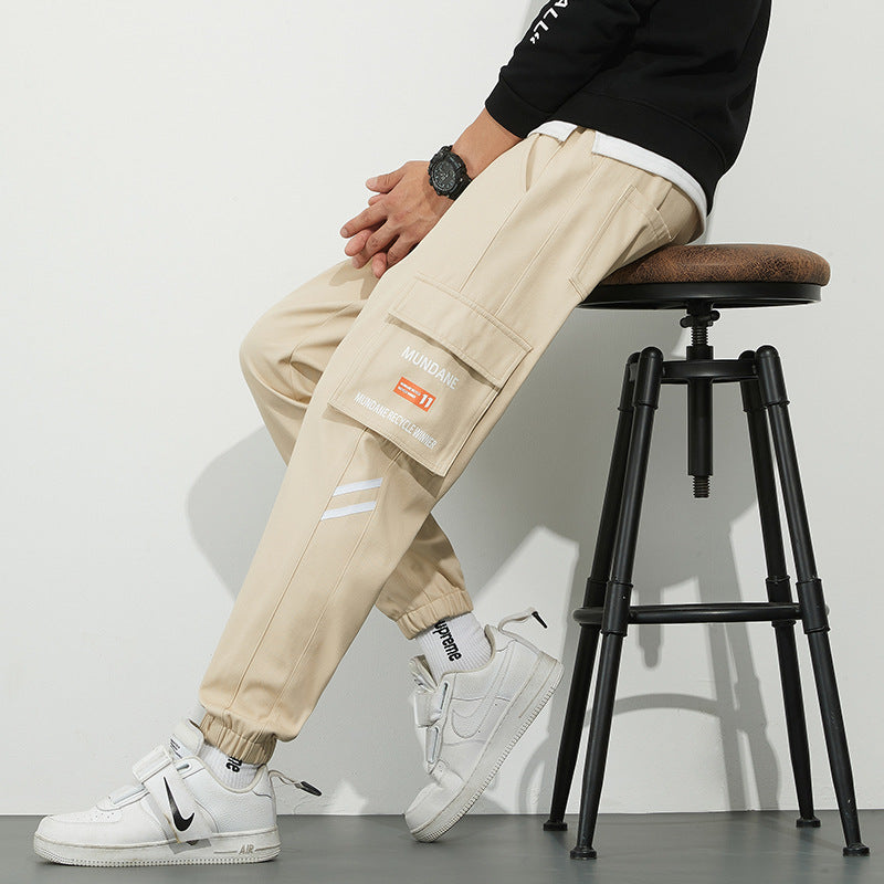 Herren Urbanes Camouflage-Jogger mit Utility-Taschen und elastischem Knöchelsaum Drune