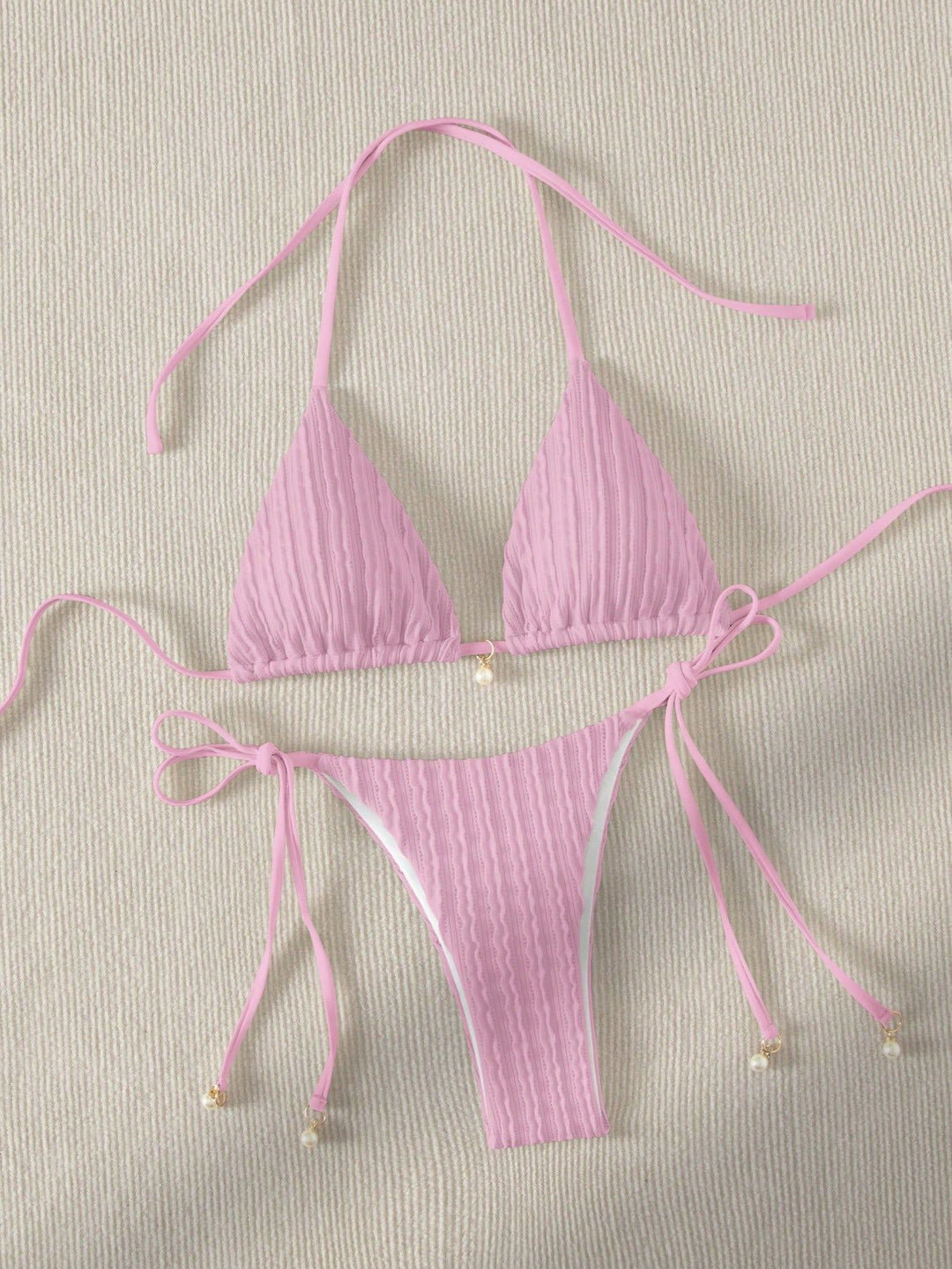 Damen Triangel-Bikini mit strukturierter Textur Drune