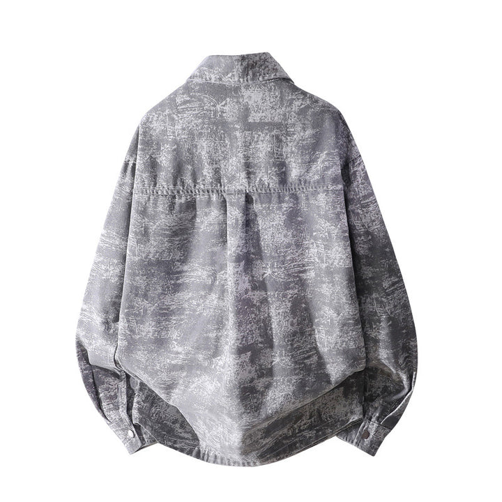 Herren Oversize-Jeanshemdjacke mit washed Effekt, Brusttasche & Druckknopfleiste Drune